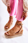 Suede Sandals Camel Lisbon