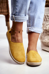 Women's Velor Espadrilles Yellow Vulcano