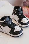 High Children's Sports Shoes  White and Black Teredite