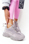 Women's Sneakers On A Chunky Sole Grey Good Mood