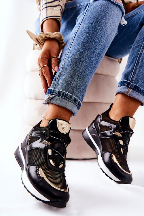 Women's Sports Shoes Black Gold Colli
