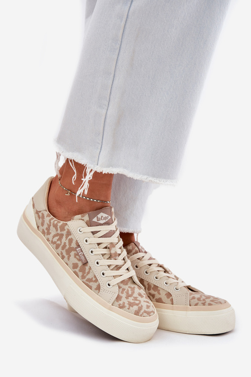 Low Women Sneakers Leopard Print Lee Cooper LCW-25-02-3330L Beige