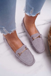 Women's Mocassins Grey Suede Sonnero