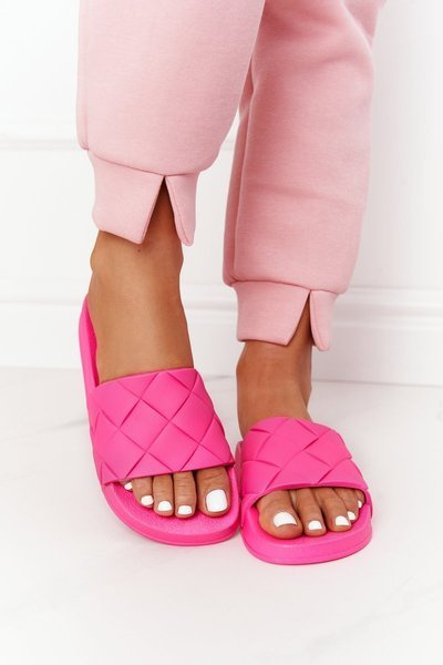 Women's Rubber Slippers Fuchsia Let's Swim
