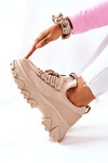Damskie Sportowe Buty Sneakersy Beżowe Miles