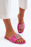 Women's Flat Sandals with Ornament Fuchsia Inaile