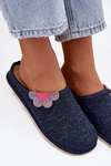 Women's slippers with flower Inblu CS000043 navy blue