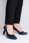 Women's Sergio Leone Navy Blue Lacquered pumps Orsola