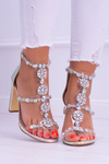 Lu Boo Petrol Danm Sandals Zirconia Champagne Taylor