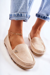 Women's Suede Loafers Beige Clona