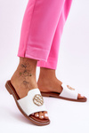 Women's Classic Flat Heel Sandals White Larotte
