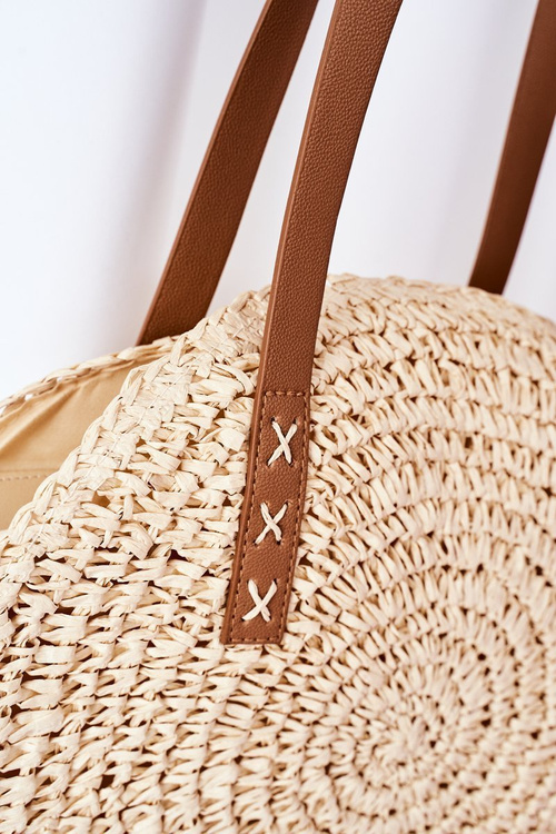 Braided Shoulder Bag BRUNO ROSSI Beige