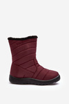 Women's High Padded Snow Boots Burgundy Luxina
