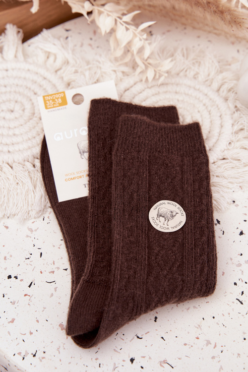 Women's Wool Socks Chocolate