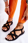 Women's Braided Sandals Black Marell