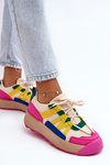 Buty Sportowe Damskie Zamsz Platforma Multikolor Rohan BL391P