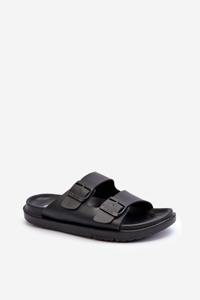 Light Men's Flip-Flops with Buckles Big Star NN174597 Black