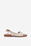 Womens Sandals With Flat Heel Beige Weanise