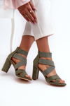 Women's Sandals with Straps Green Obissa