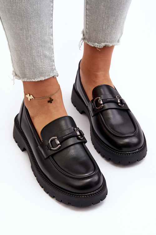 Women's Black Eco Leather Moccasins Ledda