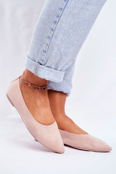 Women’s Ballerinas Eco-Suede Beige Bellissima