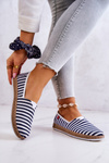 Espadryle Damskie W Paski Slip-on Granatowe Big Star FF276027