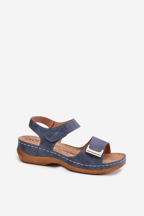 Comfortable Women's Wedge Sandals Blue Sadevale