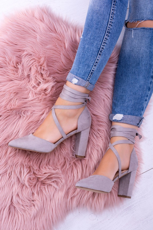 Women's Tiered Stiletto pumps Grey Demmi