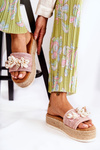 Women's Slippers On The Platform With Shells Pink Tolia