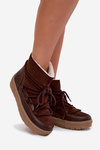 Women's Snow Boots With Laces Chocolate Rebekah