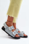 Blue Women's Embellished Denim Sandals Irmale