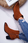 Women's Stiletto Boots Suede Camel Niki