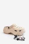 Foam Women's Lightweight Clogs on Chunky Sole Beige Matirra