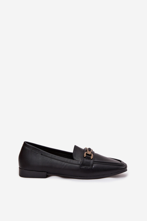 Women's Loafers Shoes With Decoration Black Priscelle