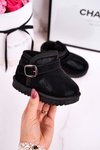 Children's Snow Boots With Fur Black Dreamy