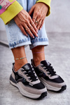 Sneakersy Sportowe Damskie Czarno-Szare Big Star KK274100