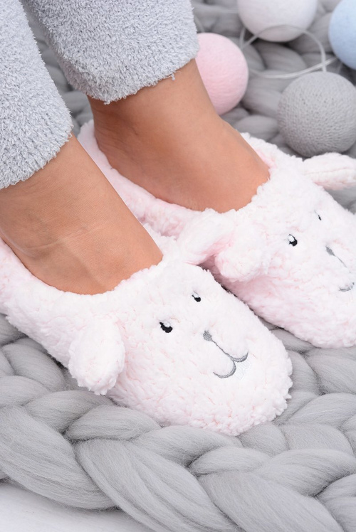 SOXO Women's Homemade Slippers Doggies Pink