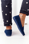 Women's Suede Moccasins Big Star HH274663 Navy