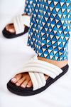Classic Women's Leather Slippers White Daron