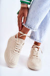 Classic Leather Sport Shoes Beige Jennys