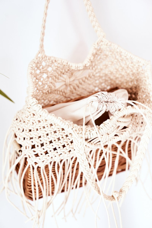 Braided Handbag Basket NOBO XK0050 Beige
