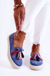 Tenisówki Trampki Damskie Slip-On Niebieskie Venira