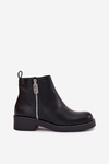 Warm Low Women's Boots With Zircons Black Vionna