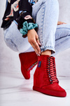 Women's Sneakers Lu Boo With Chains Suede Multi-Red Monica