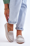 Women's Classic Suede Loafers Grey Ivana