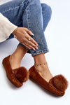 Mokasyny Damskie Z Futerkiem Camel Novas 2473