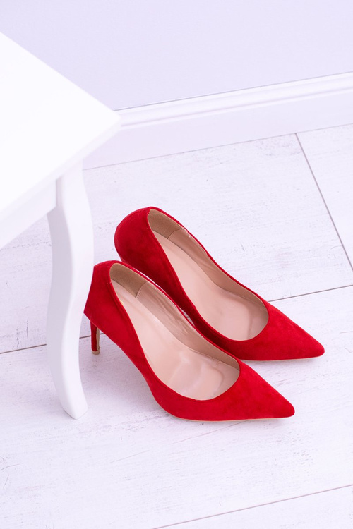 Lu Boo Women's Stilettos Suede Red In Pointed Fione
