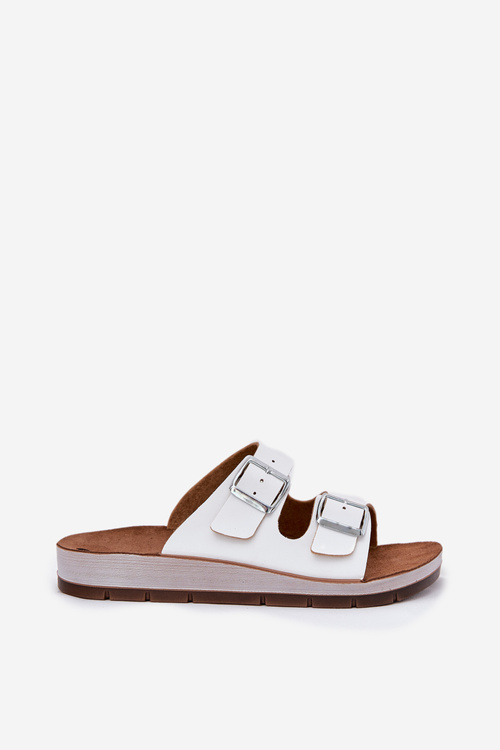Womens Sandals With Buckles White Inblu CP000042