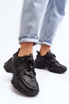 Women's Chunky Sports Sneakers Black Toderus