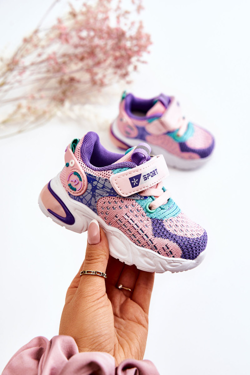 Children's Sport Shoes With Velcro Pink-Violet Lillo